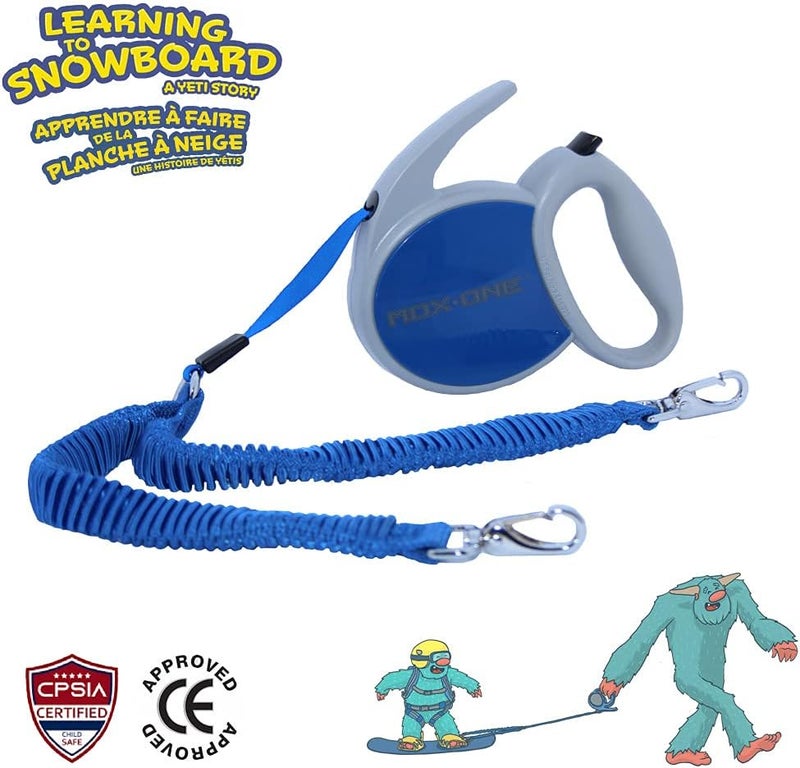 MDXONE Kids Ski & Snowboard Harness Trainer – Retractable Leash, Shock Bungees & Removable Seat - Image 3
